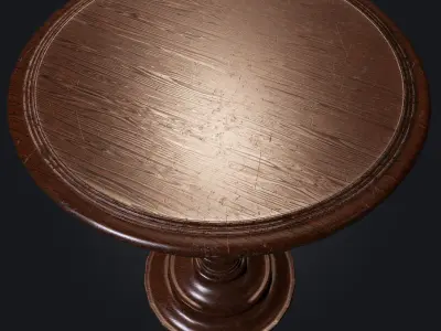 Old Table 001 Low-poly 3D model