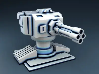 Combat guns Set Part 3 3D print model