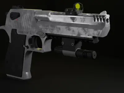 Desert eagle magnum research Low-poly 3D model