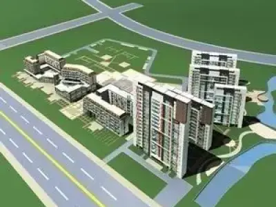 High-Rise Residential 3D model 34
