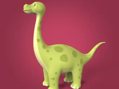 Cartoon Dinosaur Low-poly 3D model buy