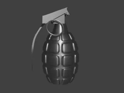 Low-Poly Handgrenade grenade Free low-poly 3D model