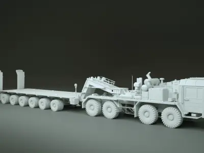 Faun Stl 56 Franziska  Heavy Tank Transporter 3D model