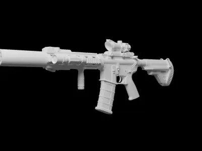 M4 Carbine Tactical 3D model