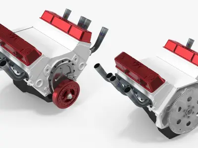 V8 Car Engine 3D model