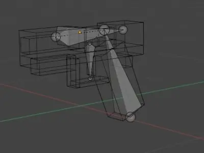 Voxel Style Pistol Low Poly Game Ready Minecraft Texturepack Free low-poly 3D model