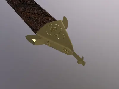 Holy Broadsword Low-poly 3D model