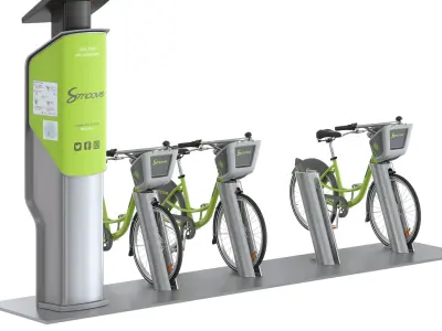 Bike Share Station 3D model