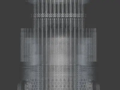 Nuclear reactor vessel 3D model