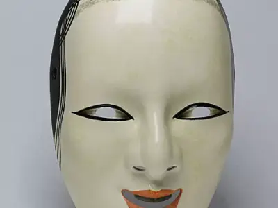 japanese woman mask 3D model