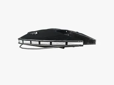 Alien Spaceship UFO D10 Full Black - Sci Fi Spacecraft Design Low-poly 3D model
