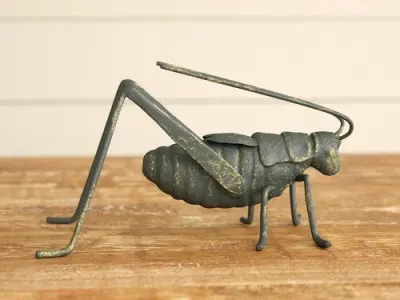 Black Metal Cricket Sculpture 3D model