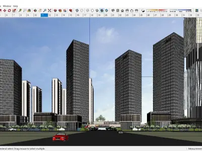 Sketchup Commercial Complex N3 3D model