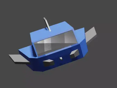 Space Ship for travel in space Low-poly 3D model