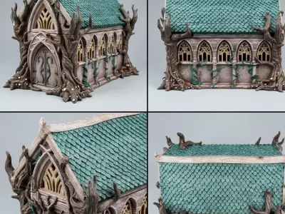 Medieval Fantasy Village Collection 9 Low Poly 3D Buildings 3D model