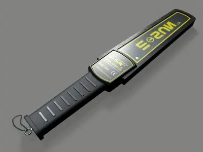 metal detector Low-poly 3D model
