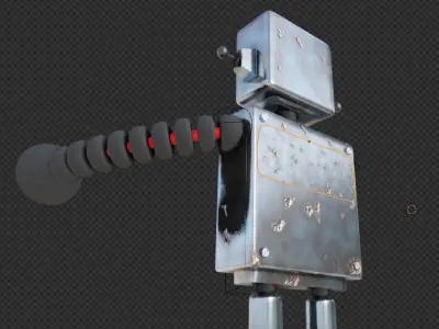 Cartoon 3D Minimalist nice and clean Robot model Low-poly 3D model