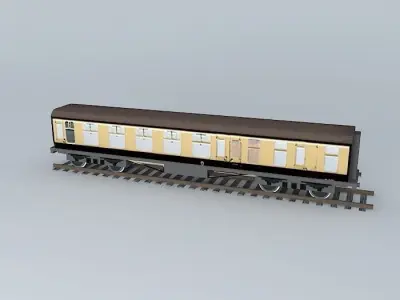 Eco Rail Track 1st Class Carriage,DummyOld Steam Days Free 3D model
