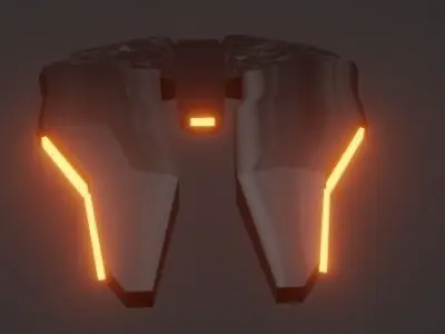 Sci fi Spaceship Free low-poly 3D model