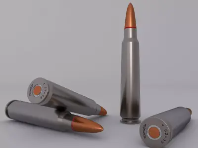 Bullet three bullets 3D model