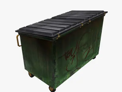 Garbage Dumpster Low-poly 3D model buy