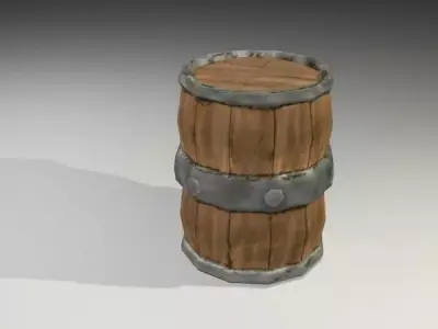 Amazing barril Free low-poly 3D model