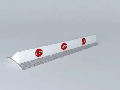 Pop up Vehicle Barrier Free 3D model