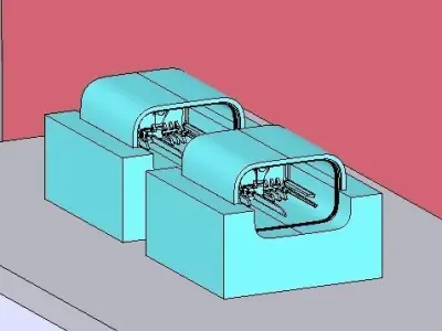 Mobile phone charger automatic assembly line 3D model