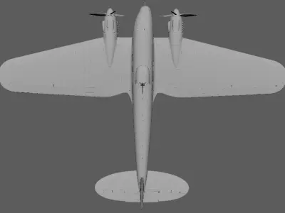 He-111 World War II air bomber 3D CG model 3D model