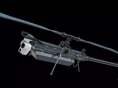 Rigged Anduril Ghost Military Drone - US Army PBR Low-poly 3D model