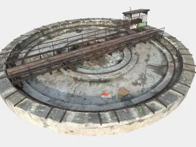Abandoned Railway Turntable  3D model