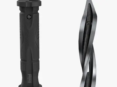 Combat knife Low-poly 3D model 11