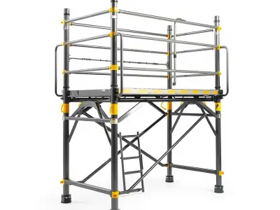Heavy-duty Industrial Scaffold Ladder model pack Low-poly 3D model