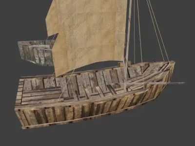 Sailing ship Collection Low-poly 3D model