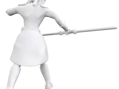 Ancient Dark Female Warrior 3D print model