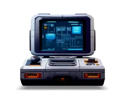 SciFi Portable Computer Terminal Low-poly 3D model