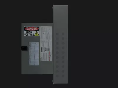  Breaker Box - Electrical Panel  - Game Ready - PBR Low Poly Low-poly 3D model
