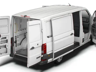 MAN TGE Panel Van L2H1 HQ Interior 2023 3D model