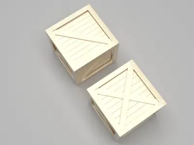 Wooden Crates 3D model buy