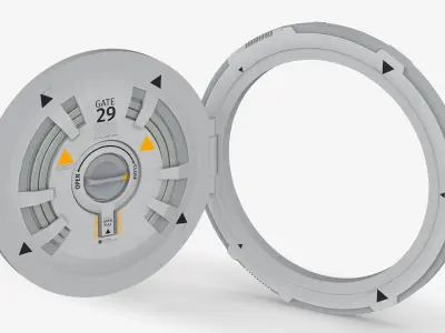 Gate 29 Sci-Fi Access Hatch White 3D model