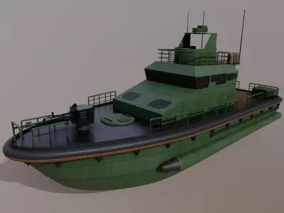patrol boat 3D model from CGTrader - PBR