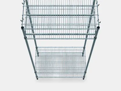 OMAR Bookcase with clothes rack Low-poly 3D model