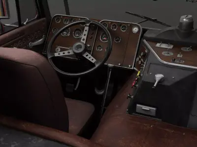 Peterbilt 352 Cabover Semi Truck - Complete Model  3D model