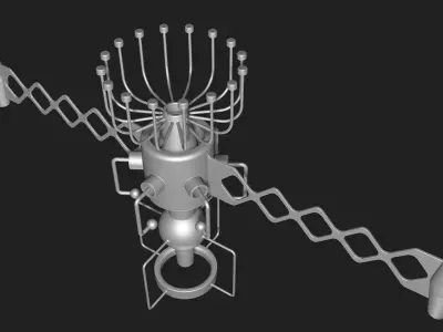 Alien satellite Sci Fi concept Free 3D model