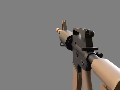 M4A1 Carbine Stylized Gun Low-poly 3D model