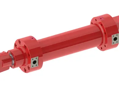 Hydraulic cylinder 140x80x470 3D model