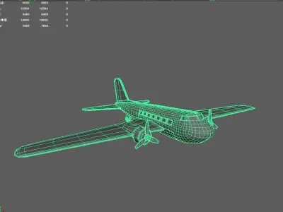 aircraft Low-poly 3D model