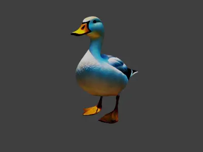 Duck Animal Low-poly 3D model purchase
