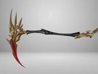 Futuristic Scythe Low-poly 3D model shop