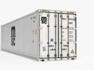 40ft  MSC Container Reefer CARRIER  3D model